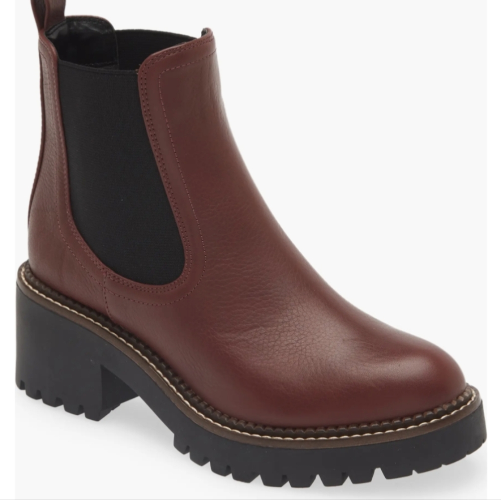 Nordstrom Chelsea Boot - Brown / Burgundy